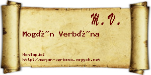 Mogán Verbéna névjegykártya